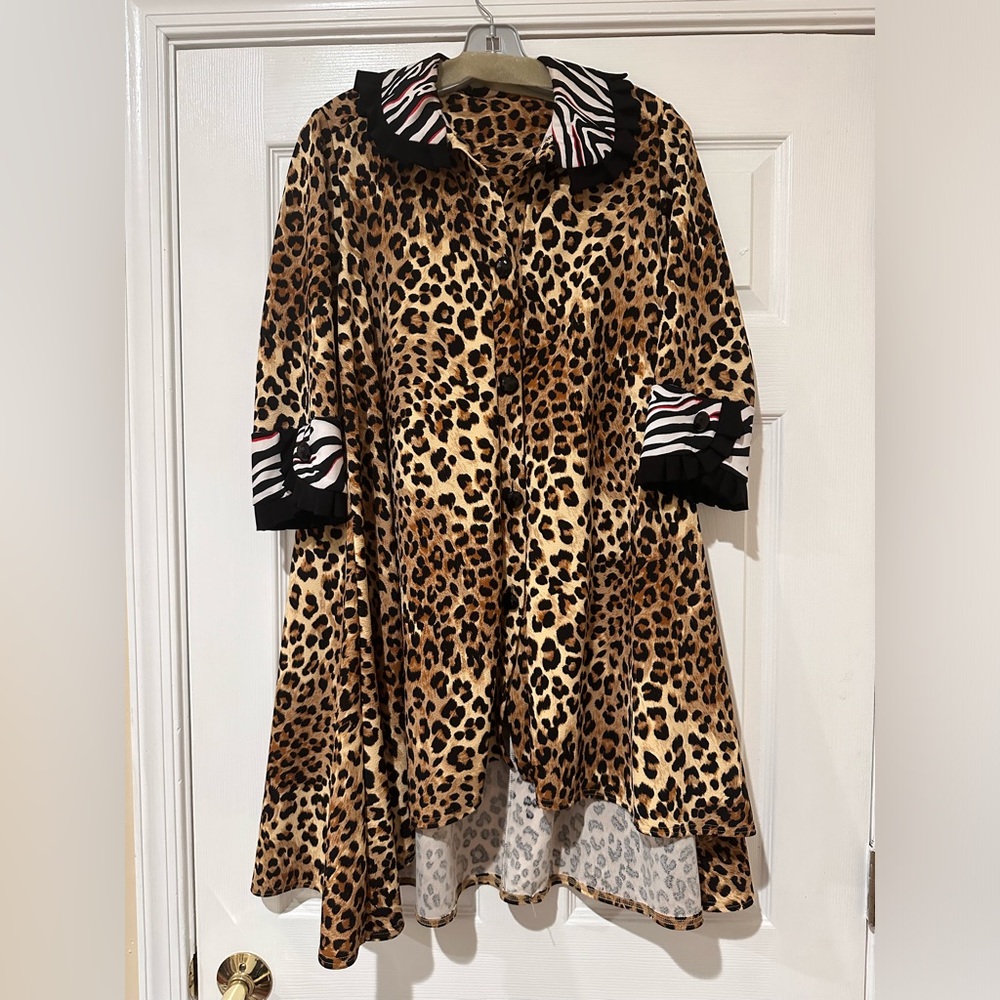 Mixed print Swing Jacket